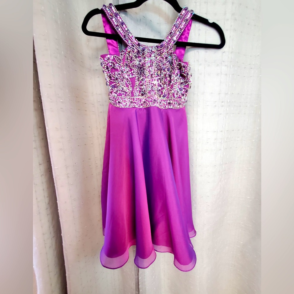 Purple child’s formal dress.